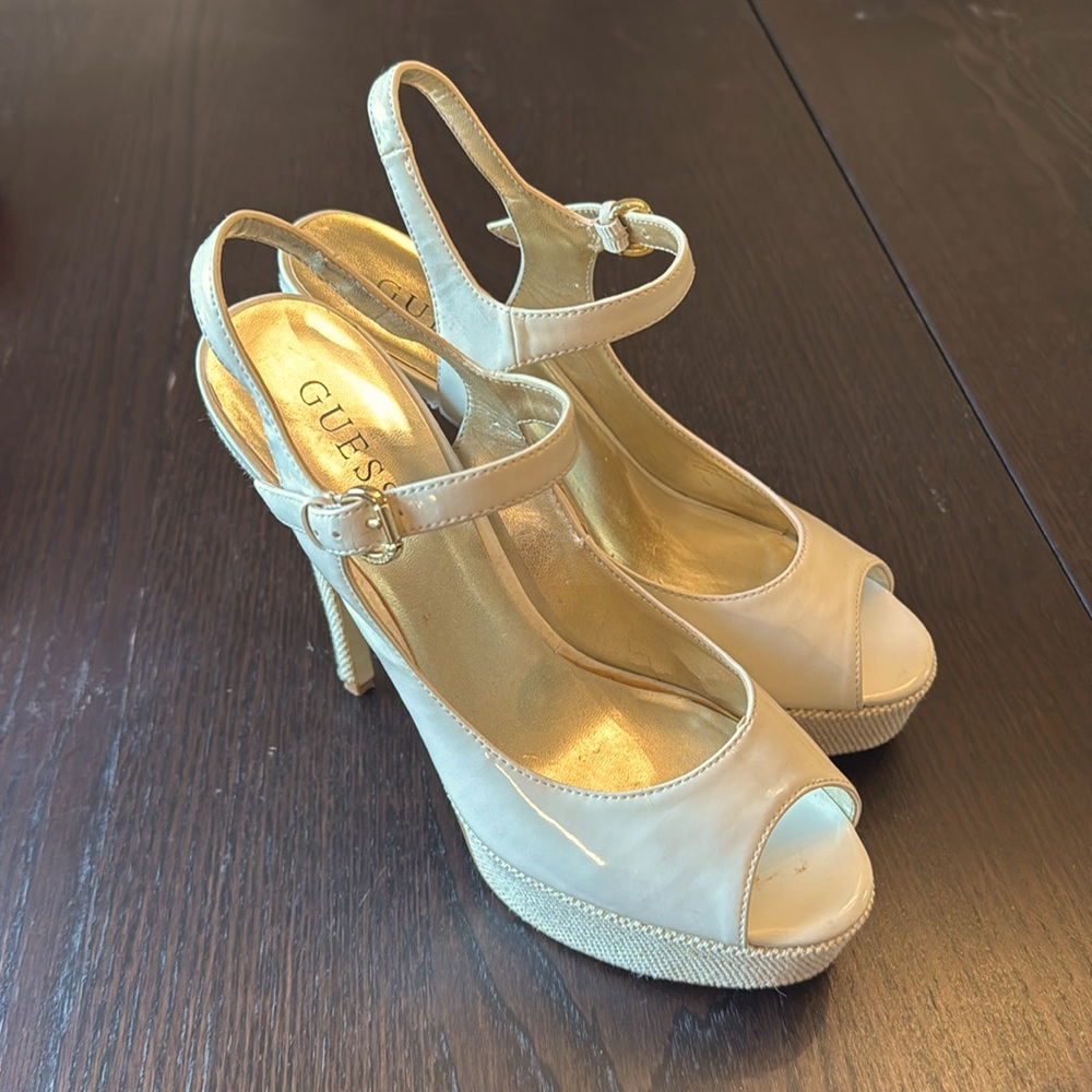 Guess heels Ivory size 8.5